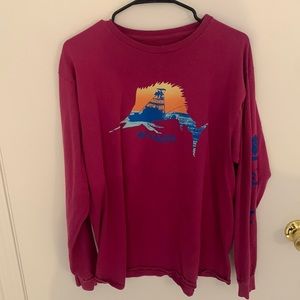 Columbia PFG shirt with Marlin, Large, Pink